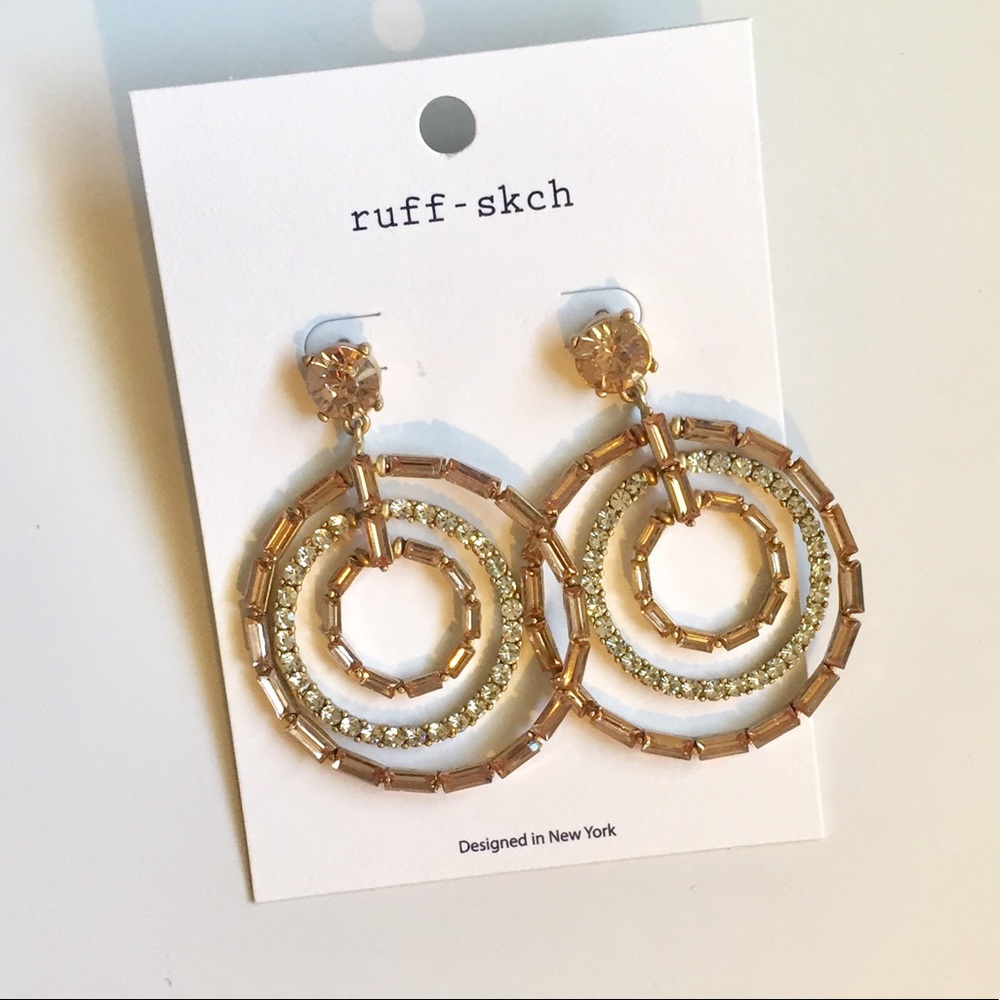 Crystal Circle Statement Earrings